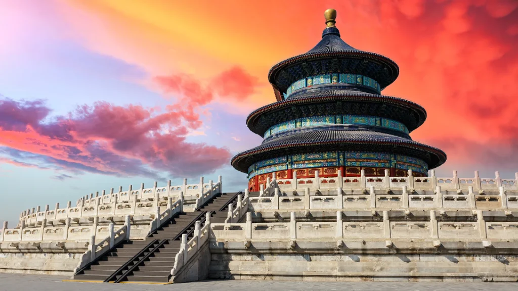 Morning Tai Chi session at the Temple of Heaven as part of a cultural school trip in China