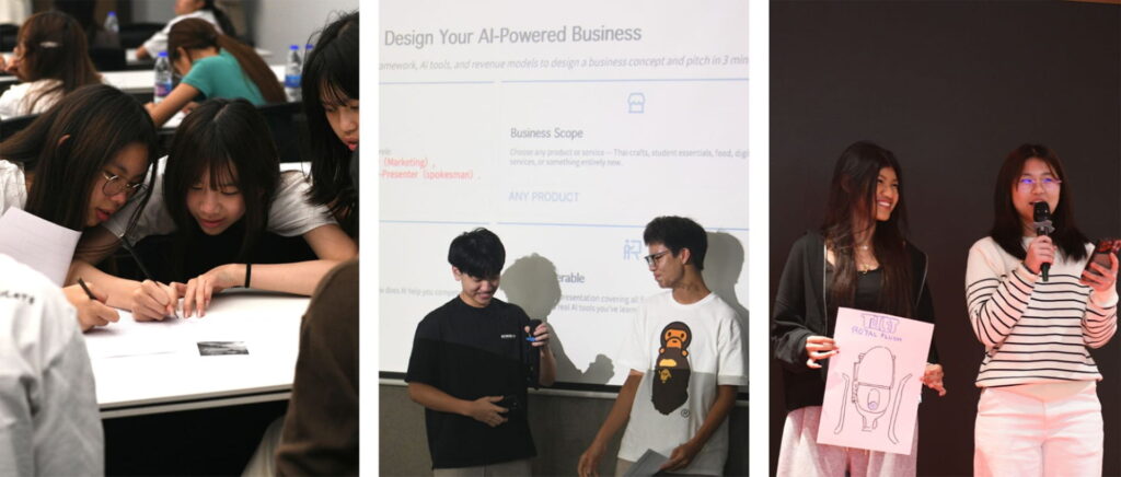 students engaged with entrepreneurship, business planning